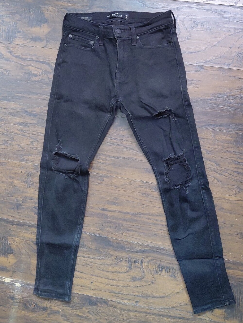 Hollister Black Distressed Skinny Jeans